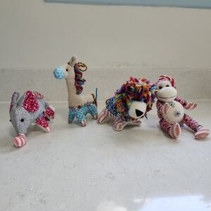 Lot Of 4 Target Bullseye Playground Whimsical Circus Ornaments 2014